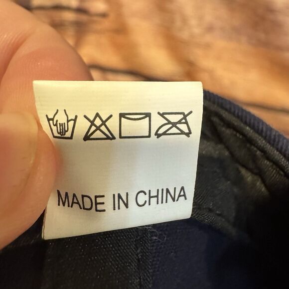 Adirondacks Bear Paw Navy Blue Baseball Cap Hat Embroidered Outdoor Hiking Camp - Picture 8 of 8